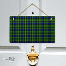 Scottish Rollo Modern Clan Tartan Door Sign - Classic Scottish Plaid Tartan Plaid