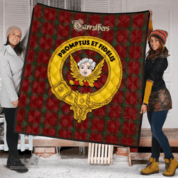 Scottish Carruthers Clan Tartan Quilt - Crest Gold Style Scottish Plaid Tartan Plaid