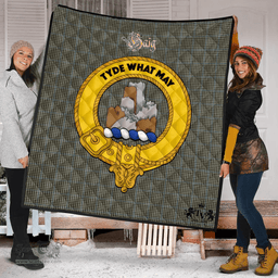 Scottish Haig Clan Tartan Quilt - Crest Gold Style Scottish Plaid Tartan Plaid