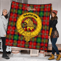 Scottish Fairlie Modern Clan Tartan Quilt - Crest Gold Style Scottish Plaid Tartan Plaid