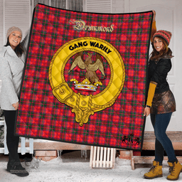 Scottish Drummond Modern Clan Tartan Quilt - Crest Gold Style Scottish Plaid Tartan Plaid