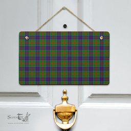 Scottish Stewart of Appin Hunting Modern Clan Tartan Door Sign - Classic Scottish Plaid Tartan Plaid