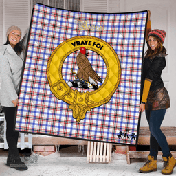 Scottish Boswell Modern Clan Tartan Quilt - Crest Gold Style Scottish Plaid Tartan Plaid