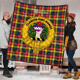 Scottish Buchanan Modern Clan Tartan Quilt - Crest Gold Style Scottish Plaid Tartan Plaid
