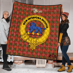 Scottish Bruce Modern Clan Tartan Quilt - Crest Gold Style Scottish Plaid Tartan Plaid