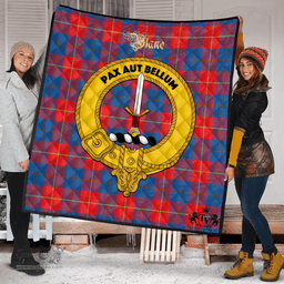 Scottish Blane Clan Tartan Quilt - Crest Gold Style Scottish Plaid Tartan Plaid