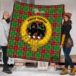 Scottish Baxter Modern Clan Tartan Quilt - Crest Gold Style Scottish Plaid Tartan Plaid