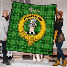 Scottish Clephan Clan Tartan Quilt - Crest Gold Style Scottish Plaid Tartan Plaid