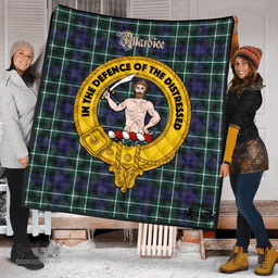 Scottish Allardice Clan Tartan Quilt - Crest Gold Style Scottish Plaid Tartan Plaid