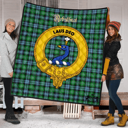 Scottish Arbuthnot Ancient Clan Tartan Quilt - Crest Gold Style Scottish Plaid Tartan Plaid
