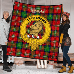 Scottish Fullerton Clan Tartan Quilt - Crest Gold Style Scottish Plaid Tartan Plaid