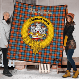 Scottish MacLachlan Ancient Clan Tartan Quilt - Crest Gold Style Scottish Plaid Tartan Plaid