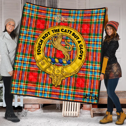 Scottish Chattan Clan Tartan Quilt - Crest Gold Style Scottish Plaid Tartan Plaid