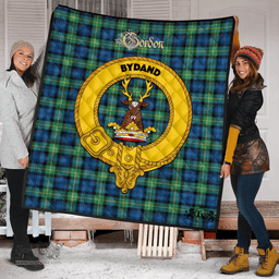 Scottish Gordon Ancient Clan Tartan Quilt - Crest Gold Style Scottish Plaid Tartan Plaid