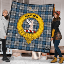 Scottish Napier Modern Clan Tartan Quilt - Crest Gold Style Scottish Plaid Tartan Plaid