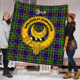 Scottish Arnott Clan Tartan Quilt - Crest Gold Style Scottish Plaid Tartan Plaid