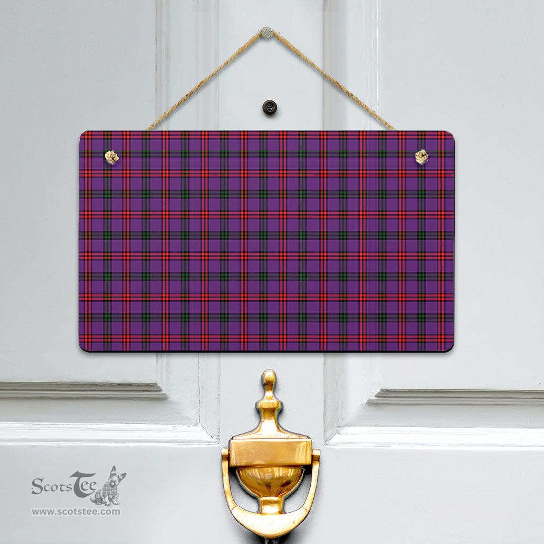 Scottish Montgomery Modern Clan Tartan Door Sign - Classic Scottish Plaid Tartan Plaid