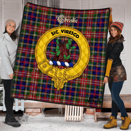 Scottish Christie Clan Tartan Quilt - Crest Gold Style Scottish Plaid Tartan Plaid
