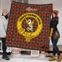 Scottish Stewart Royal Modern Clan Tartan Quilt - Crest Gold Style Scottish Plaid Tartan Plaid