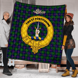 Scottish Shaw Modern Clan Tartan Quilt - Crest Gold Style Scottish Plaid Tartan Plaid