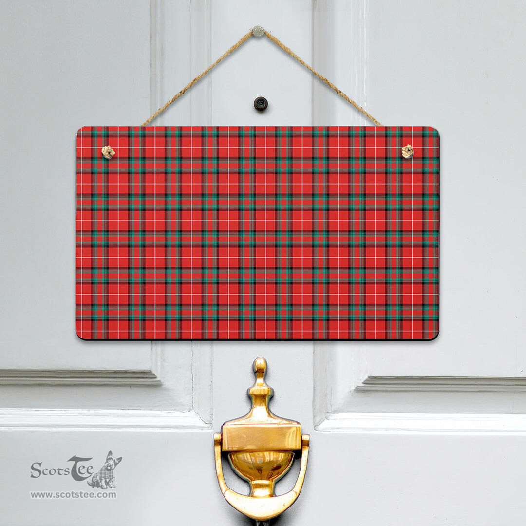 Scottish Stuart of Bute Clan Tartan Door Sign - Classic Scottish Plaid Tartan Plaid