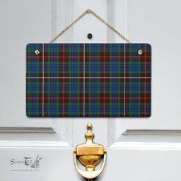 Scottish Fraser Hunting Ancient Clan Tartan Door Sign - Classic Scottish Plaid Tartan Plaid