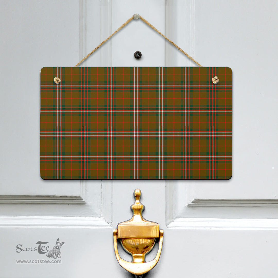 Scottish SCOTT BROWN MODERN Clan Tartan Door Sign - Classic Scottish Plaid Tartan Plaid