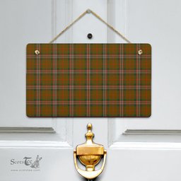 Scottish SCOTT BROWN MODERN Clan Tartan Door Sign - Classic Scottish Plaid Tartan Plaid
