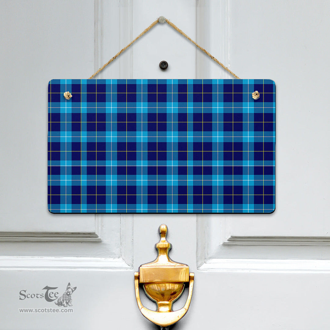 Scottish MacSporran Ancient Clan Tartan Door Sign - Classic Scottish Plaid Tartan Plaid