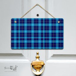 Scottish MacSporran Ancient Clan Tartan Door Sign - Classic Scottish Plaid Tartan Plaid
