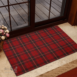 Scottish Stewart of Rothesay 01 Clan Tartan Rubber Door Mat - Classic Scottish Plaid Tartan Plaid