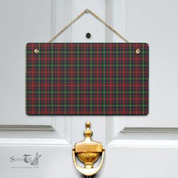 Scottish MacKintosh Hunting Modern Clan Tartan Door Sign - Classic Scottish Plaid Tartan Plaid