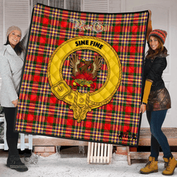 Scottish MacGill Modern Clan Tartan Quilt - Crest Gold Style Scottish Plaid Tartan Plaid