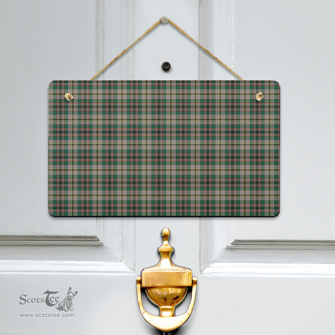 Scottish Craig Ancient Clan Tartan Door Sign - Classic Scottish Plaid Tartan Plaid
