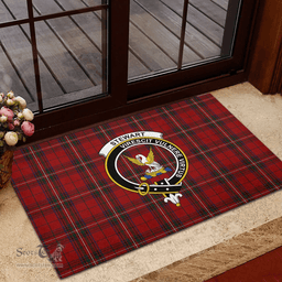 Scottish Stewart of Rothesay 01 Clan Tartan Rubber Door Mat - Classic Scottish Plaid Tartan Plaid
