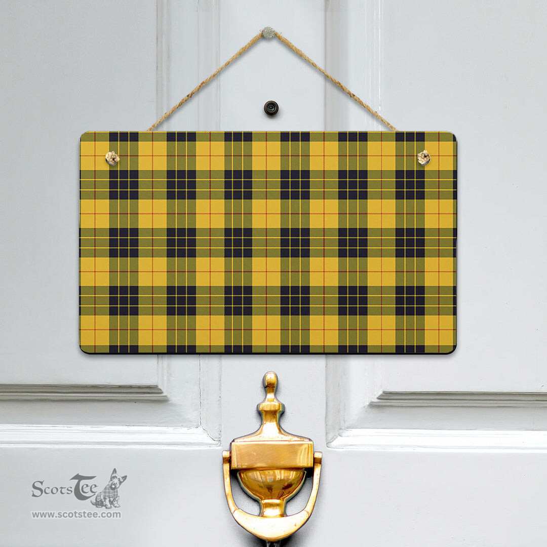 Scottish MacLeod of Lewis Ancient Clan Tartan Door Sign - Classic Scottish Plaid Tartan Plaid