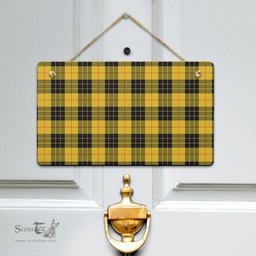 Scottish MacLeod of Lewis Ancient Clan Tartan Door Sign - Classic Scottish Plaid Tartan Plaid