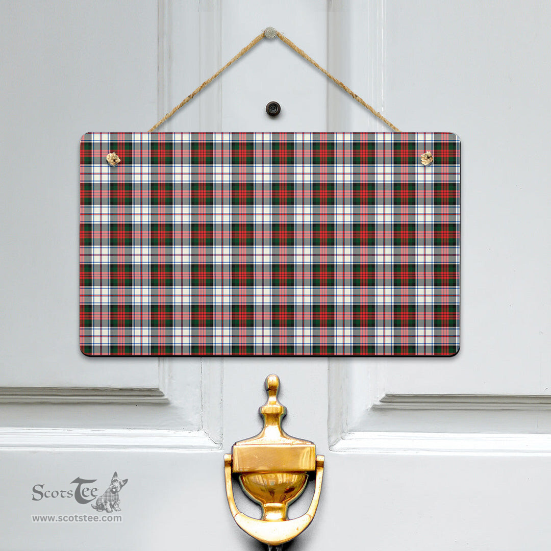 Scottish MacDuff Dress Modern Clan Tartan Door Sign - Classic Scottish Plaid Tartan Plaid