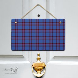 Scottish Elliot Modern Clan Tartan Door Sign - Classic Scottish Plaid Tartan Plaid