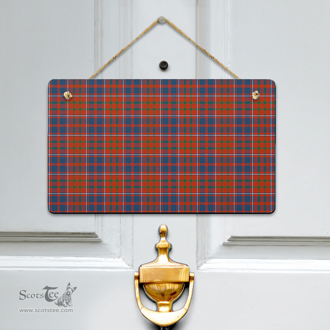 Scottish Cameron of Lochiel Ancient Clan Tartan Door Sign - Classic Scottish Plaid Tartan Plaid