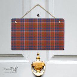 Scottish Cameron of Lochiel Ancient Clan Tartan Door Sign - Classic Scottish Plaid Tartan Plaid