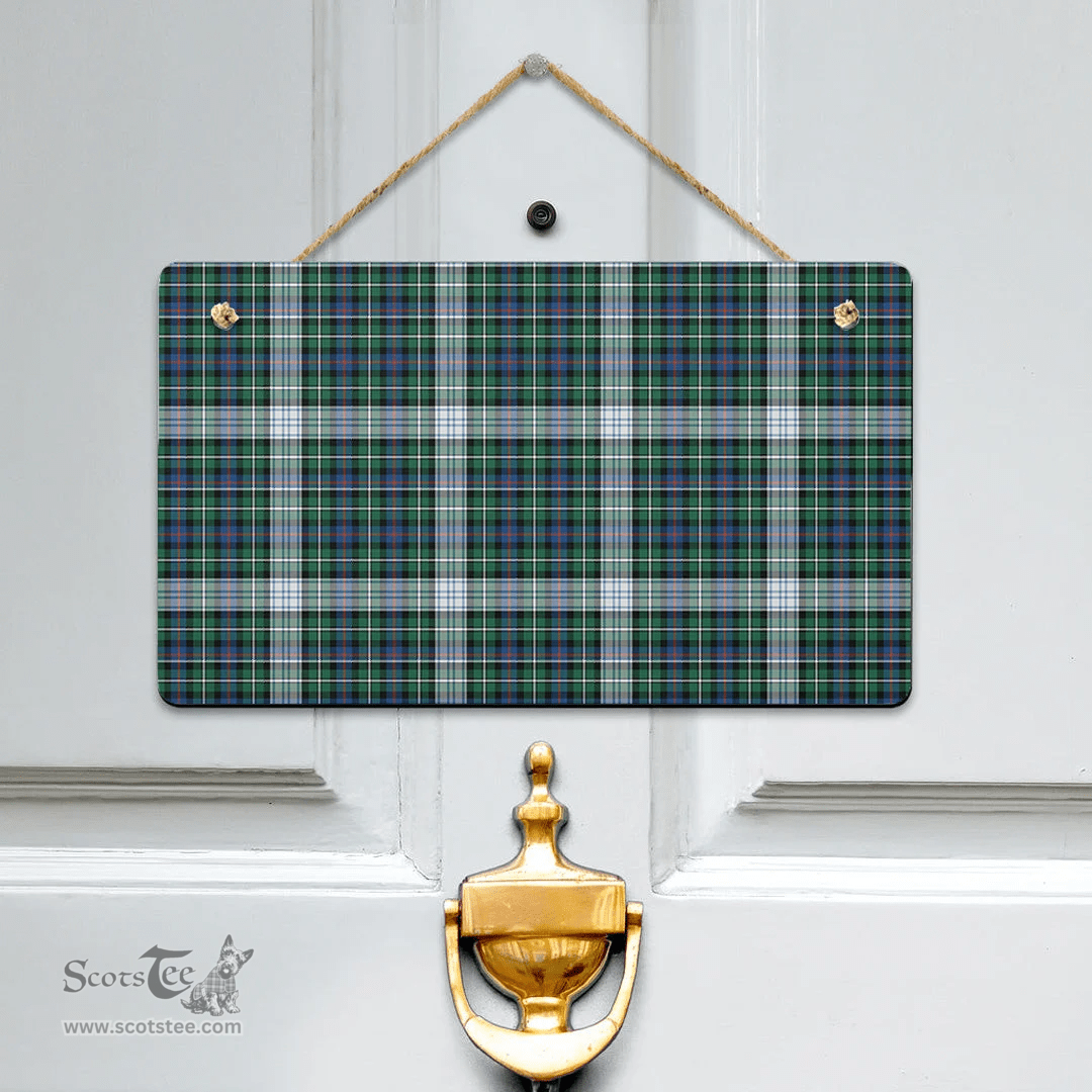 Scottish MacKenzie Dress Ancient Clan Tartan Door Sign - Classic Scottish Plaid Tartan Plaid