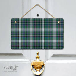 Scottish MacKenzie Dress Ancient Clan Tartan Door Sign - Classic Scottish Plaid Tartan Plaid