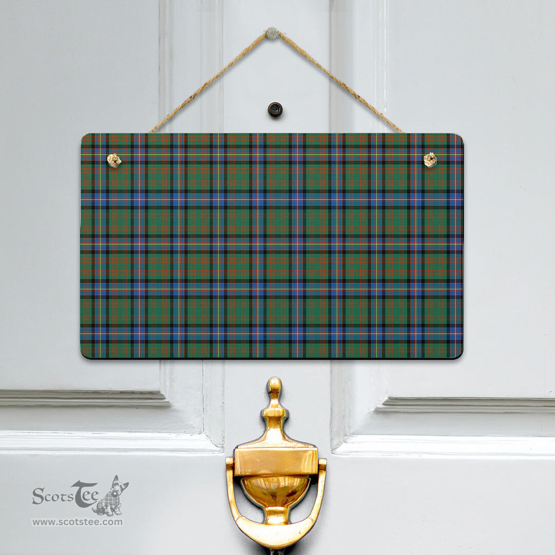 Scottish Cochrane Ancient Clan Tartan Door Sign - Classic Scottish Plaid Tartan Plaid