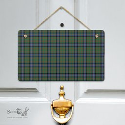 Scottish Cochrane Ancient Clan Tartan Door Sign - Classic Scottish Plaid Tartan Plaid
