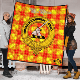 Scottish MacMillan Clan Tartan Quilt - Crest Gold Style Scottish Plaid Tartan Plaid