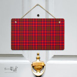 Scottish Murray of Tulloch Modern Clan Tartan Door Sign - Classic Scottish Plaid Tartan Plaid