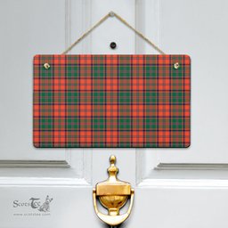Scottish Stewart of Appin Ancient Clan Tartan Door Sign - Classic Scottish Plaid Tartan Plaid