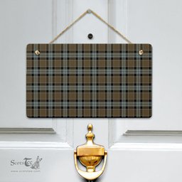 Scottish Graham of Menteith Weathered Clan Tartan Door Sign - Classic Scottish Plaid Tartan Plaid