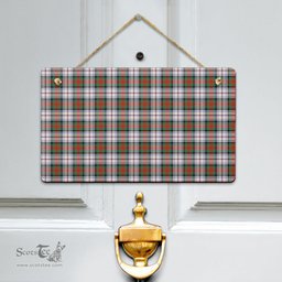 Scottish MacDuff Dress Ancient Clan Tartan Door Sign - Classic Scottish Plaid Tartan Plaid